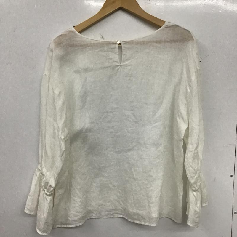 グリーンレーベルリラクシング green label relaxing カットソー 長袖 長袖カットソー 無地カットソー Vネック 無地 白 / ホワイト / white レディース USED 古着 中古 10160015