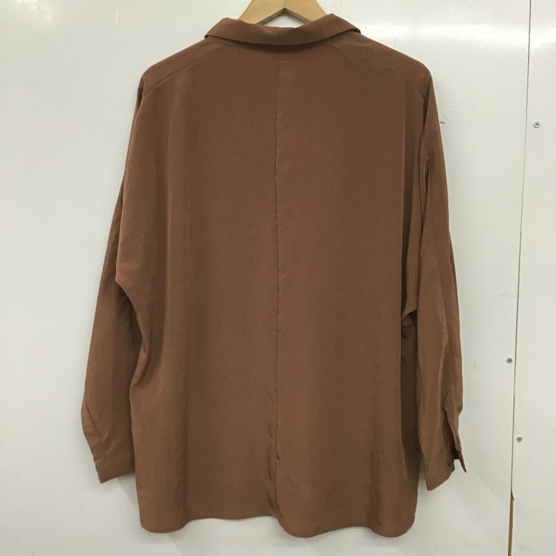 ケービーエフ KBF シャツ、ブラウス 長袖 長袖シャツ 無地シャツ カラーシャツ FREE 無地 茶 / ブラウン / brown レディース USED 古着 中古 10160016