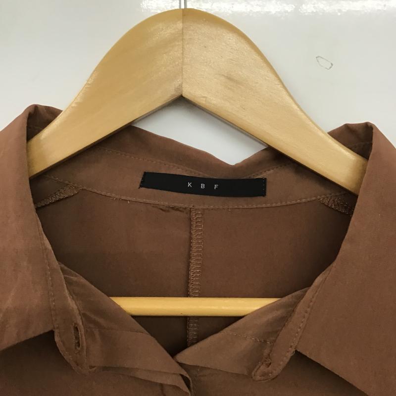 ケービーエフ KBF シャツ、ブラウス 長袖 長袖シャツ 無地シャツ カラーシャツ FREE 無地 茶 / ブラウン / brown レディース USED 古着 中古 10160016