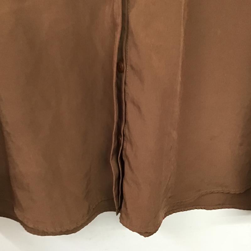ケービーエフ KBF シャツ、ブラウス 長袖 長袖シャツ 無地シャツ カラーシャツ FREE 無地 茶 / ブラウン / brown レディース USED 古着 中古 10160016