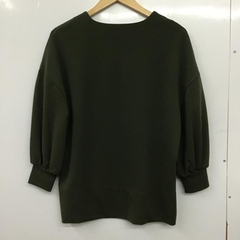シークレットトロフィー SECRETTROPHY カットソー 長袖 長袖カットソー 無地カットソー クルーネック 38 無地 カーキ / カーキ / khaki レディース USED 古着 中古 10160018
