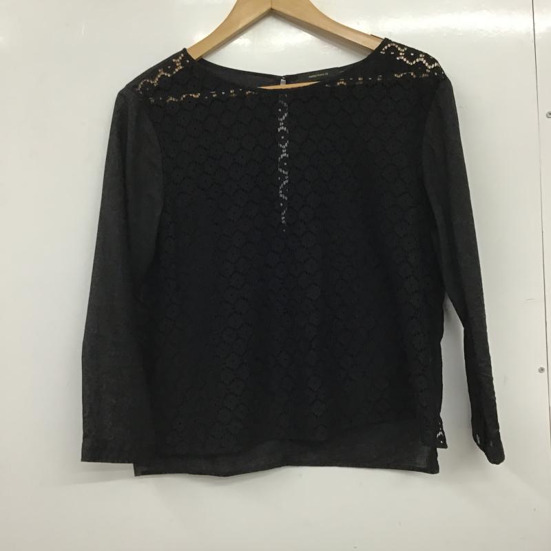アメリカンラグシー AMERICAN RAG CIE カットソー 長袖 長袖カットソー ワイドネックカットソー FREE 総柄 黒 / ブラック / black レディース USED 古着 中古 10160019