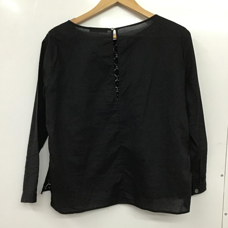 アメリカンラグシー AMERICAN RAG CIE カットソー 長袖 長袖カットソー ワイドネックカットソー FREE 総柄 黒 / ブラック / black レディース USED 古着 中古 10160019