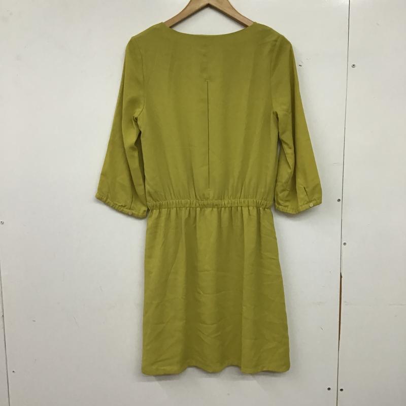 アーバンリサーチ URBAN RESEARCH ワンピース ロングスカート 長袖ロングワンピース ウエスト切り替え ONE SIZE 無地 黄 / イエロー / yellow レディース USED 古着 中古 10160023