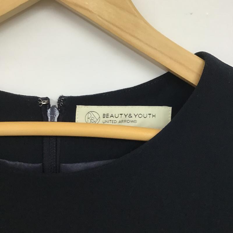 ビューティアンドユースユナイテッドアローズ BEAUTY&YOUTH UNITED ARROWS ワンピース ロングスカート 長袖ロングワンピース フレアスカート 無地 紺 / ネイビー / navy レディース USED 古着 中古 10160024