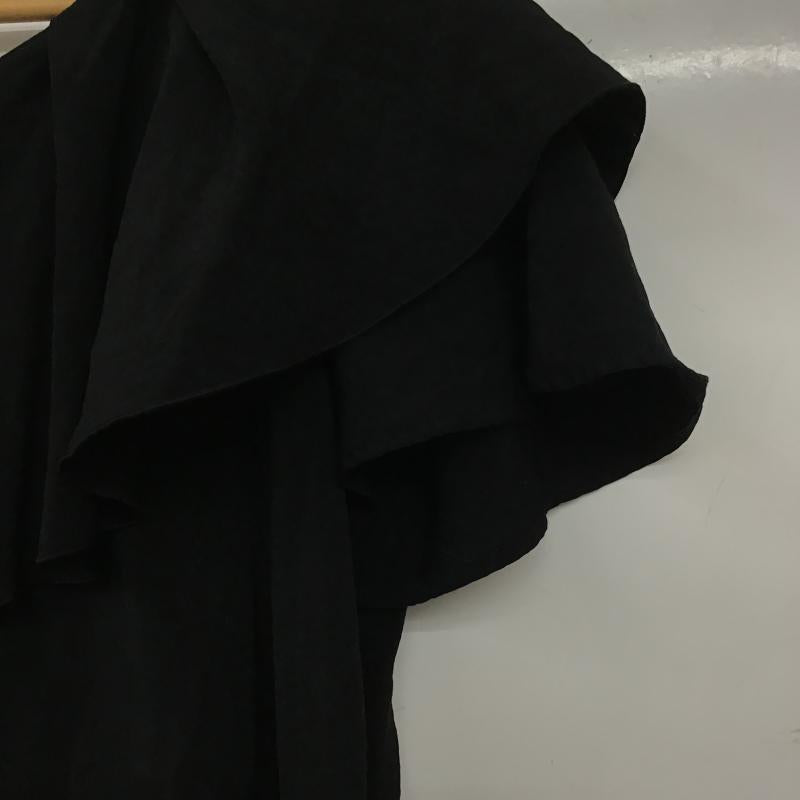 シンプリシテェ Simplicite カットソー 半袖 ノースリーブカットソー フリルカラー 無地 黒 / ブラック / black レディース USED 古着 中古 10160026