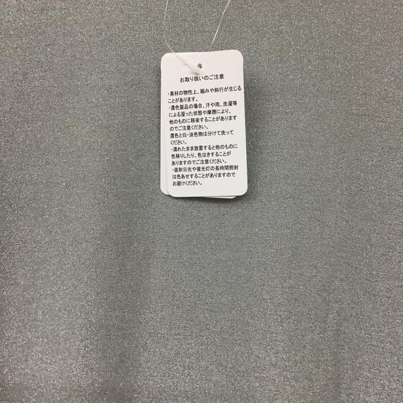 チャオパニック CIAOPANIC Tシャツ 半袖 半袖カットソー ラメTシャツ クルーネックカットソー FREE 無地 灰 / グレー / gray レディース USED 古着 中古 10160027