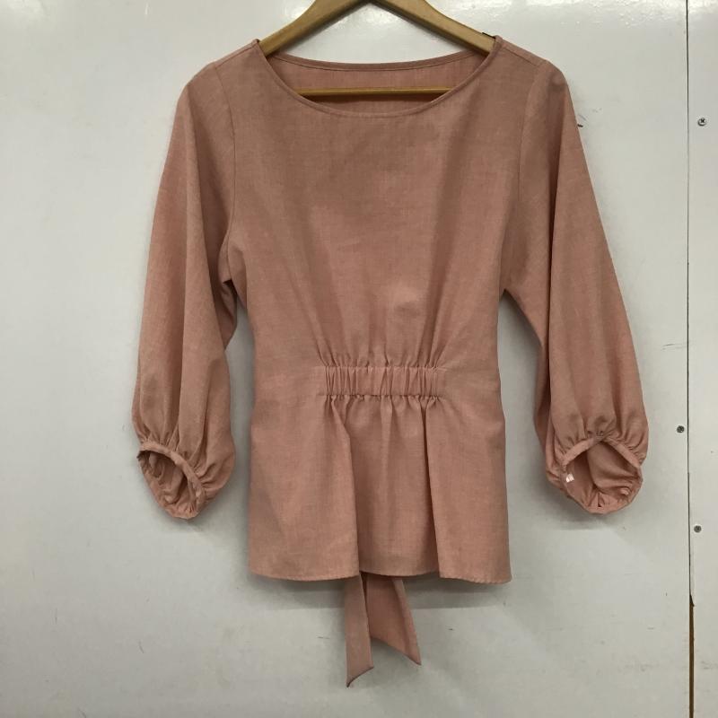 インデックス index カットソー 長袖 長袖カットソー 無地カットソー ワイドネック L 無地 桃 / ピンク / pink レディース USED 古着 中古 10160028