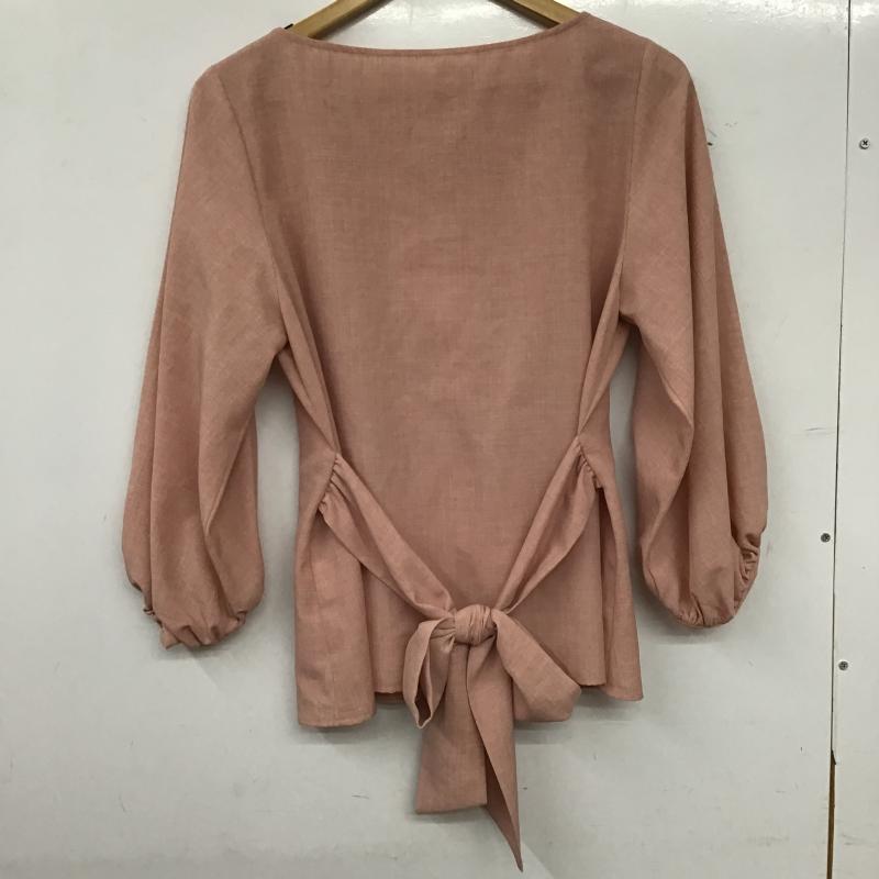 インデックス index カットソー 長袖 長袖カットソー 無地カットソー ワイドネック L 無地 桃 / ピンク / pink レディース USED 古着 中古 10160028