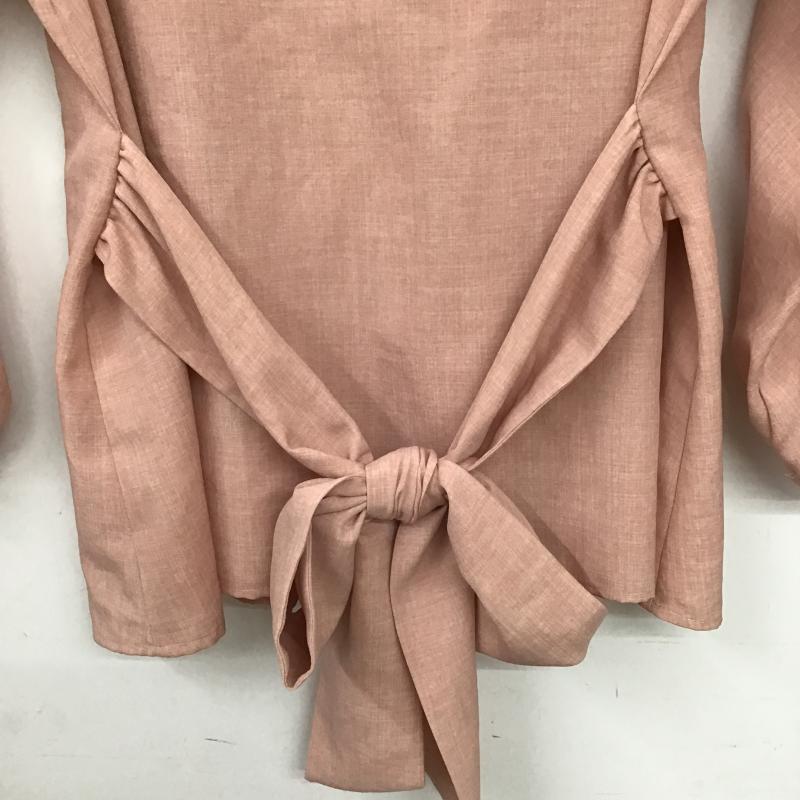 インデックス index カットソー 長袖 長袖カットソー 無地カットソー ワイドネック L 無地 桃 / ピンク / pink レディース USED 古着 中古 10160028