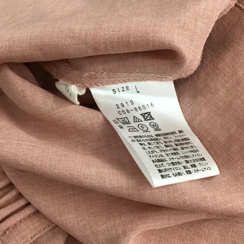 インデックス index カットソー 長袖 長袖カットソー 無地カットソー ワイドネック L 無地 桃 / ピンク / pink レディース USED 古着 中古 10160028