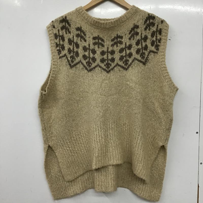 サマンサモスモス Samansa Mos2 ベスト ベスト ニットベスト プルオーバー FREE プリント ベージュ / ベージュ / beige レディース USED 古着 中古 10160029