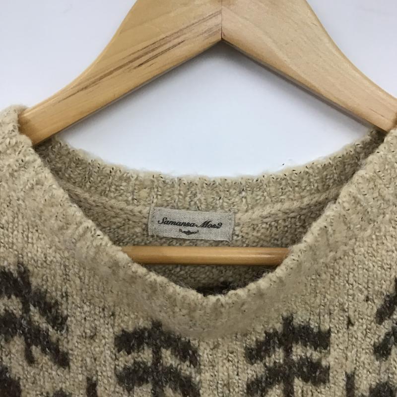 サマンサモスモス Samansa Mos2 ベスト ベスト ニットベスト プルオーバー FREE プリント ベージュ / ベージュ / beige レディース USED 古着 中古 10160029