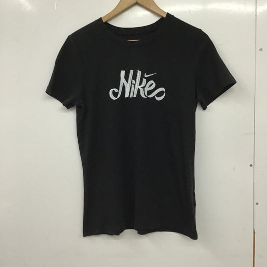 ナイキ NIKE Tシャツ 半袖 半袖カットソー プリントTシャツ クルーネックカットソー L ロゴ、文字 黒 / ブラック / black レディース USED 古着 中古 10160030