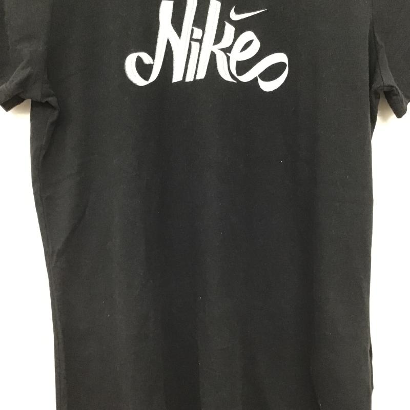 ナイキ NIKE Tシャツ 半袖 半袖カットソー プリントTシャツ クルーネックカットソー L ロゴ、文字 黒 / ブラック / black レディース USED 古着 中古 10160030