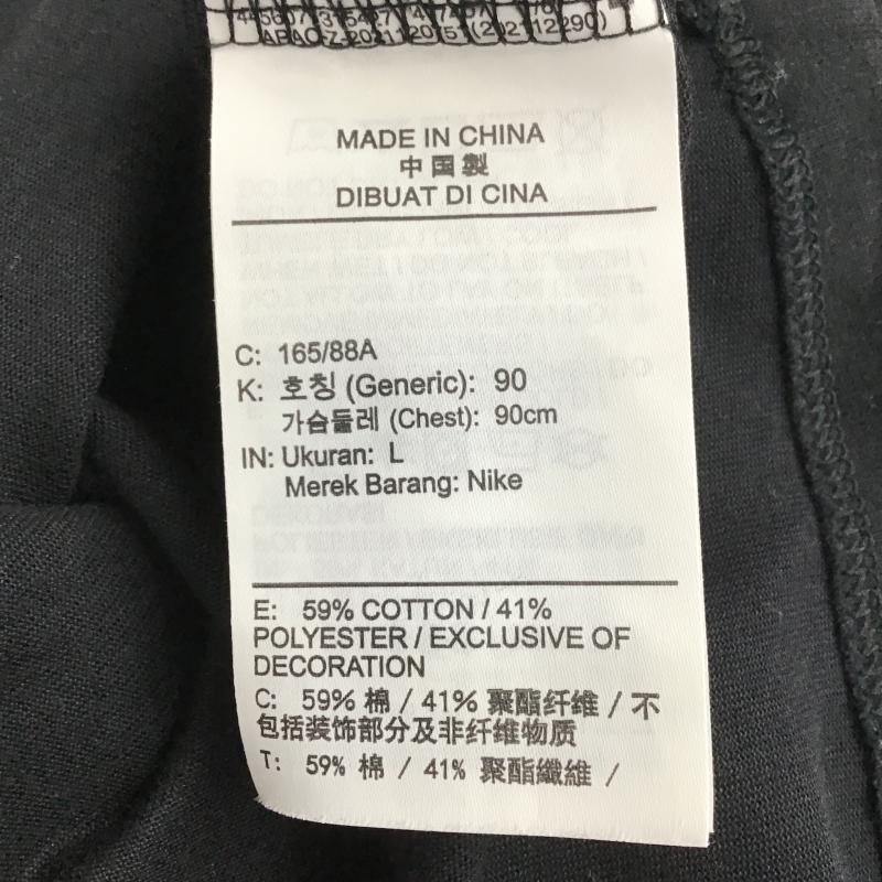 ナイキ NIKE Tシャツ 半袖 半袖カットソー プリントTシャツ クルーネックカットソー L ロゴ、文字 黒 / ブラック / black レディース USED 古着 中古 10160030