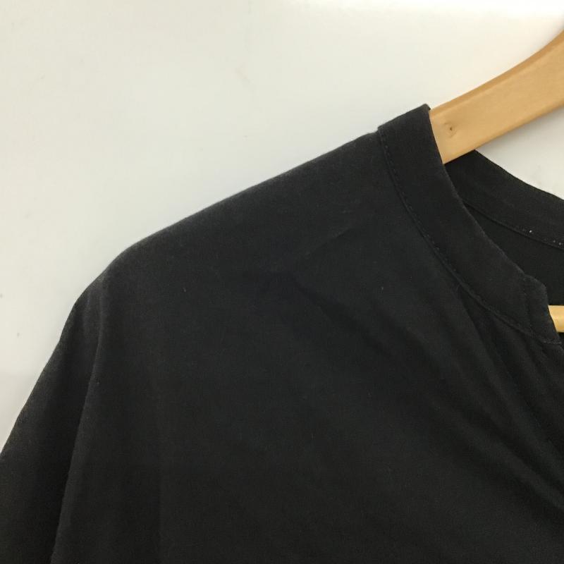 ビームス ハート BEAMS HEART シャツ、ブラウス 半袖 半袖シャツ フロントボタン ノーカラーシャツ 無地 黒 / ブラック / black レディース USED 古着 中古 10160032