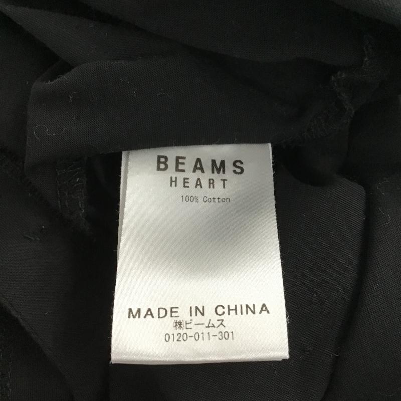 ビームス ハート BEAMS HEART シャツ、ブラウス 半袖 半袖シャツ フロントボタン ノーカラーシャツ 無地 黒 / ブラック / black レディース USED 古着 中古 10160032