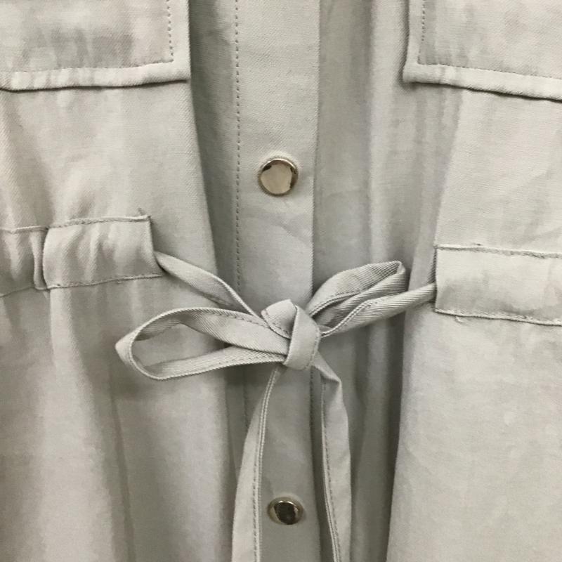 ザラ ZARA ワンピース ひざ丈スカート 長袖シャツワンピース M 無地 ベージュ / ベージュ / beige レディース USED 古着 中古 10160033