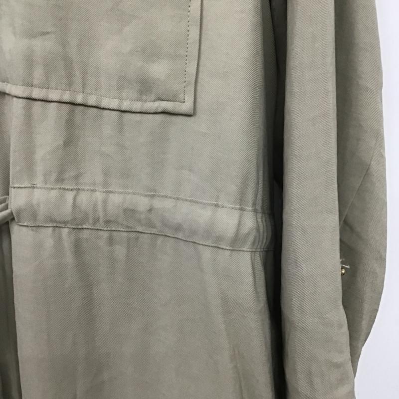 ザラ ZARA ワンピース ひざ丈スカート 長袖シャツワンピース M 無地 ベージュ / ベージュ / beige レディース USED 古着 中古 10160033