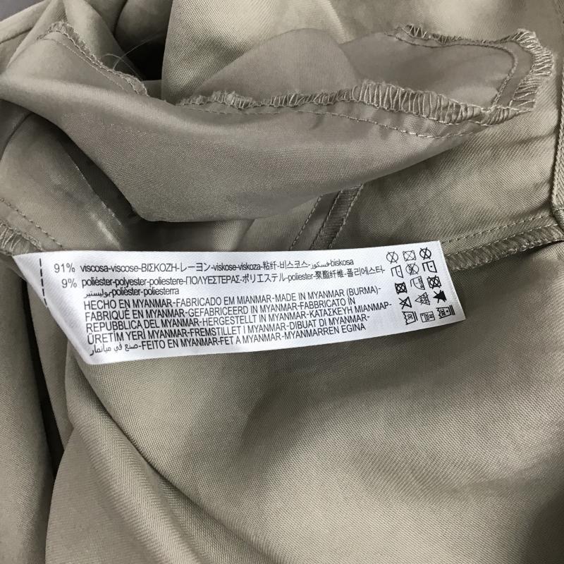 ザラ ZARA ワンピース ひざ丈スカート 長袖シャツワンピース M 無地 ベージュ / ベージュ / beige レディース USED 古着 中古 10160033