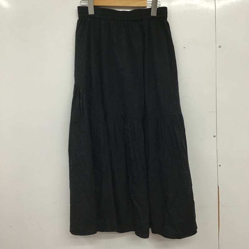 フリークスストア FREAK S STORE スカート ロングスカート ロングスカート フレアスカート カジュアルスカート FREE 無地 黒 / ブラック / black レディース USED 古着 中古 10160034