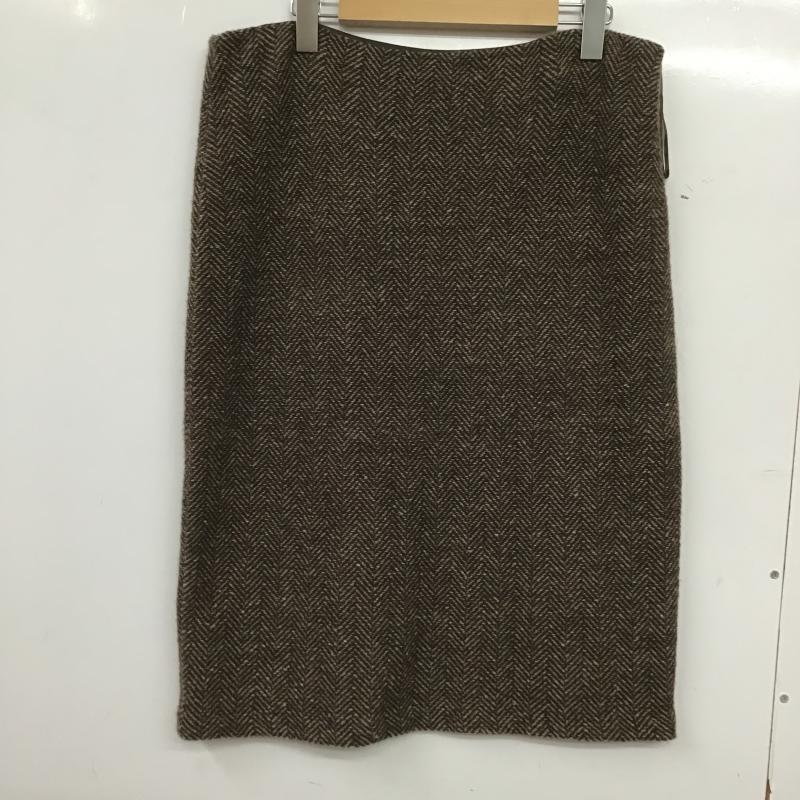 ラルフローレン RALPHLAUREN スカート ひざ丈スカート タイトスカート ひざ丈 カジュアルスカート L 総柄 茶 / ブラウン / brown レディース USED 古着 中古 10160037