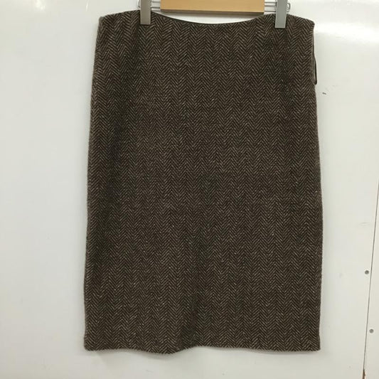 ラルフローレン RALPHLAUREN スカート ひざ丈スカート タイトスカート ひざ丈 カジュアルスカート L 総柄 茶 / ブラウン / brown レディース USED 古着 中古 10160037