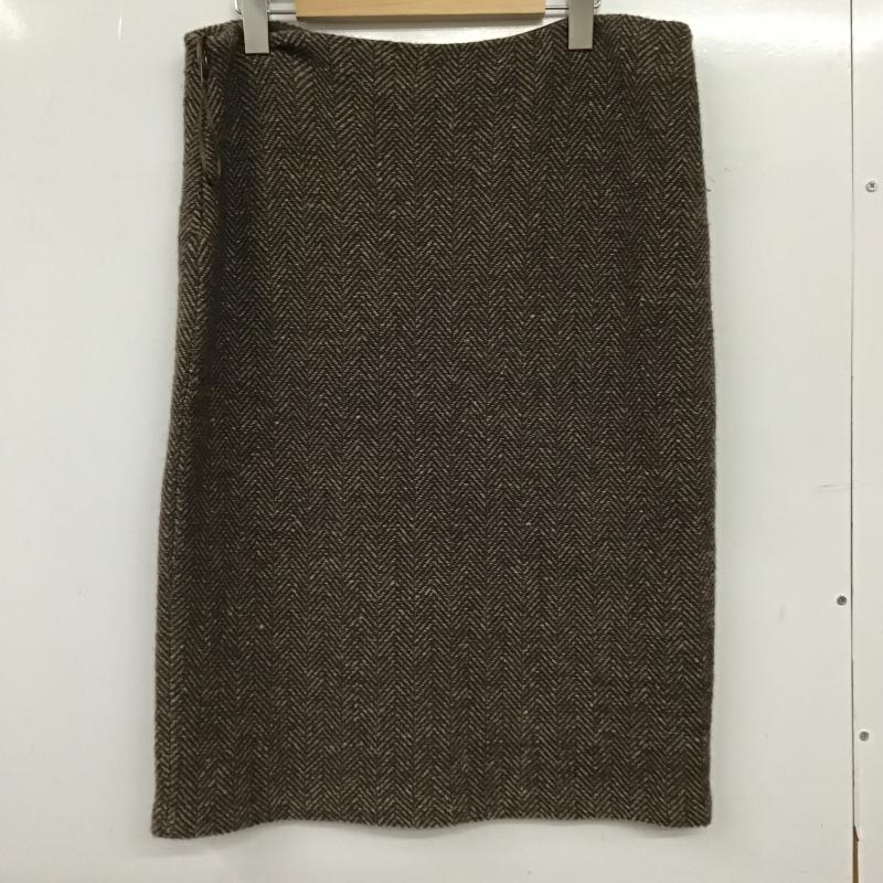 ラルフローレン RALPHLAUREN スカート ひざ丈スカート タイトスカート ひざ丈 カジュアルスカート L 総柄 茶 / ブラウン / brown レディース USED 古着 中古 10160037