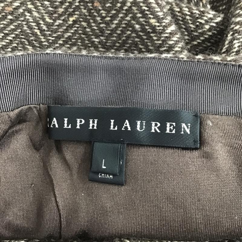 ラルフローレン RALPHLAUREN スカート ひざ丈スカート タイトスカート ひざ丈 カジュアルスカート L 総柄 茶 / ブラウン / brown レディース USED 古着 中古 10160037