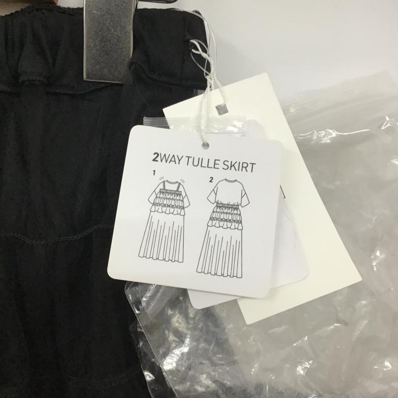 ローリーズファーム LOWRYS FARM スカート ロングスカート ロングスカート フレアスカート カジュアルスカート FREE 無地 黒 / ブラック / black レディース USED 古着 中古 10160038