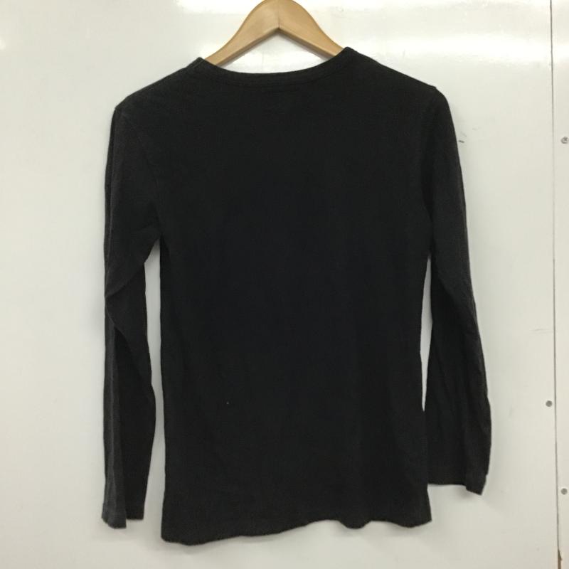 アニエス・ベー agnes b. カットソー 長袖 長袖カットソー プリントカットソー クルーネック ロゴ、文字 黒 / ブラック / black レディース USED 古着 中古 10160039