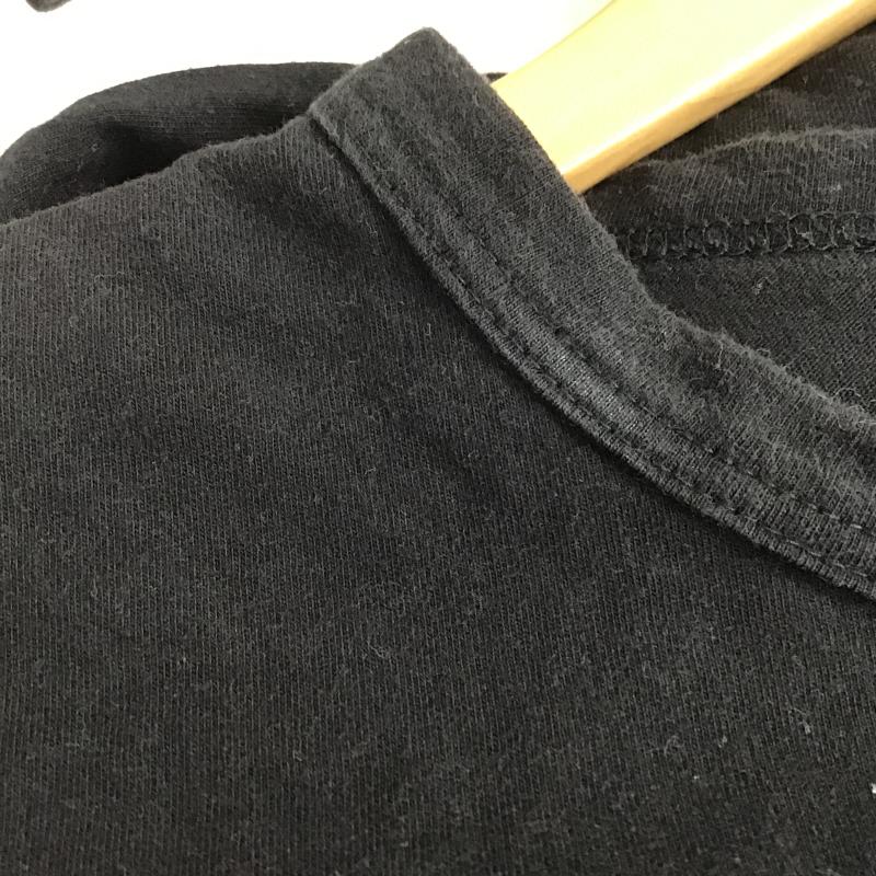 アニエス・ベー agnes b. カットソー 長袖 長袖カットソー プリントカットソー クルーネック ロゴ、文字 黒 / ブラック / black レディース USED 古着 中古 10160039