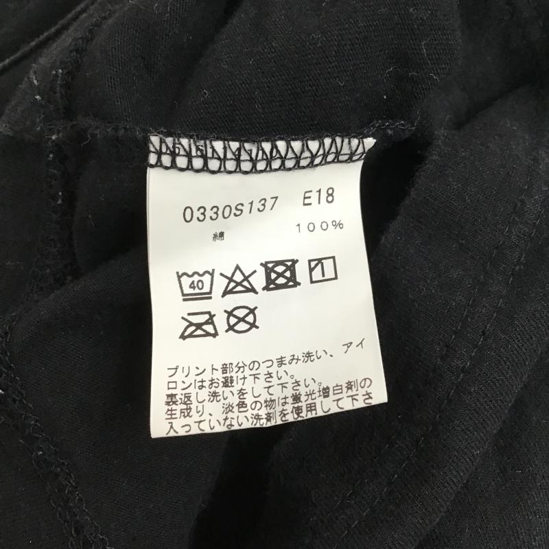 アニエス・ベー agnes b. カットソー 長袖 長袖カットソー プリントカットソー クルーネック ロゴ、文字 黒 / ブラック / black レディース USED 古着 中古 10160039