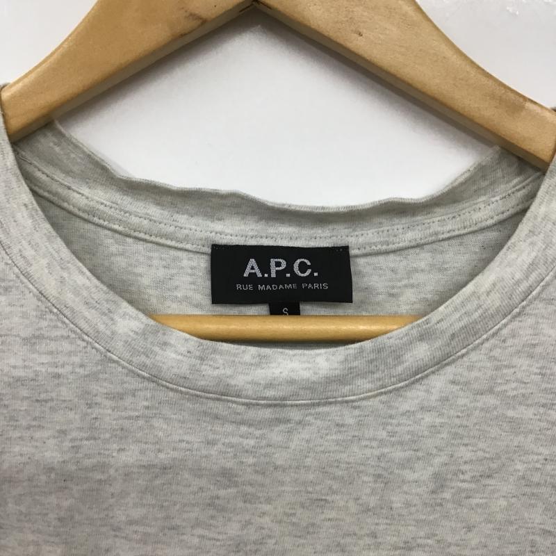 アーペーセー A.P.C. Tシャツ 半袖 半袖カットソー プリントTシャツ クルーネックカットソー S ロゴ、文字 灰 / グレー / gray レディース USED 古着 中古 10160040