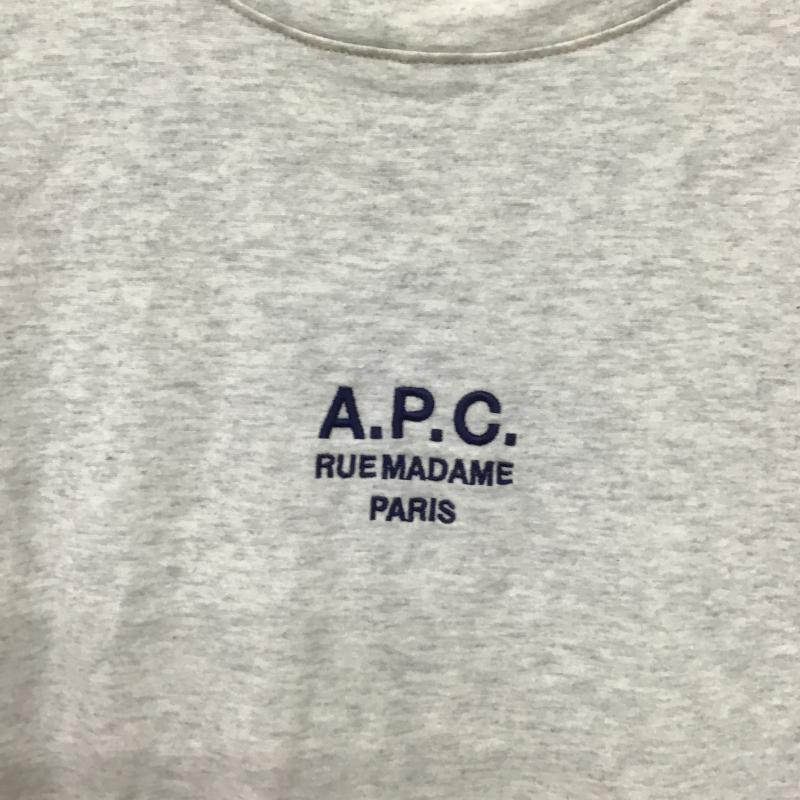 アーペーセー A.P.C. Tシャツ 半袖 半袖カットソー プリントTシャツ クルーネックカットソー S ロゴ、文字 灰 / グレー / gray レディース USED 古着 中古 10160040