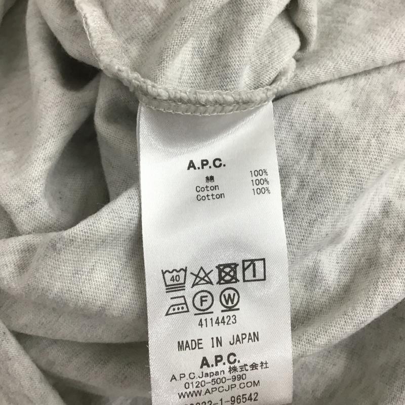 アーペーセー A.P.C. Tシャツ 半袖 半袖カットソー プリントTシャツ クルーネックカットソー S ロゴ、文字 灰 / グレー / gray レディース USED 古着 中古 10160040
