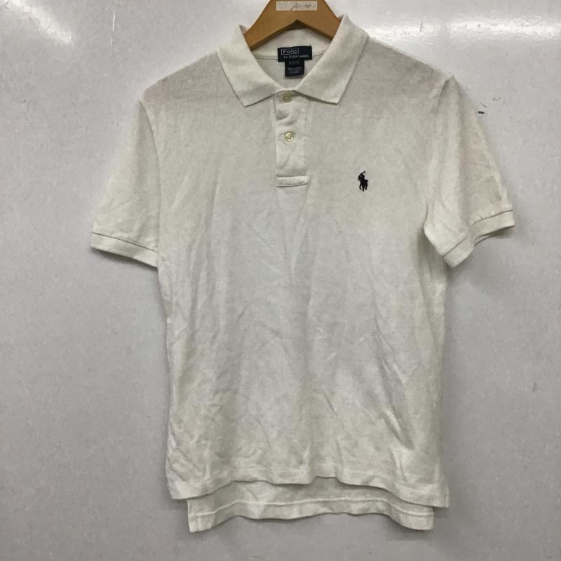 ポロバイラルフローレン Polo by RALPH LAUREN ポロシャツ 半袖 半袖ポロシャツ カラーシャツ 半袖カットソー M ロゴ、文字 白 / ホワイト / white レディース USED 古着 中古 10160041