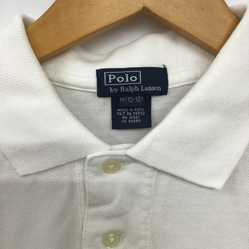 ポロバイラルフローレン Polo by RALPH LAUREN ポロシャツ 半袖 半袖ポロシャツ カラーシャツ 半袖カットソー M ロゴ、文字 白 / ホワイト / white レディース USED 古着 中古 10160041