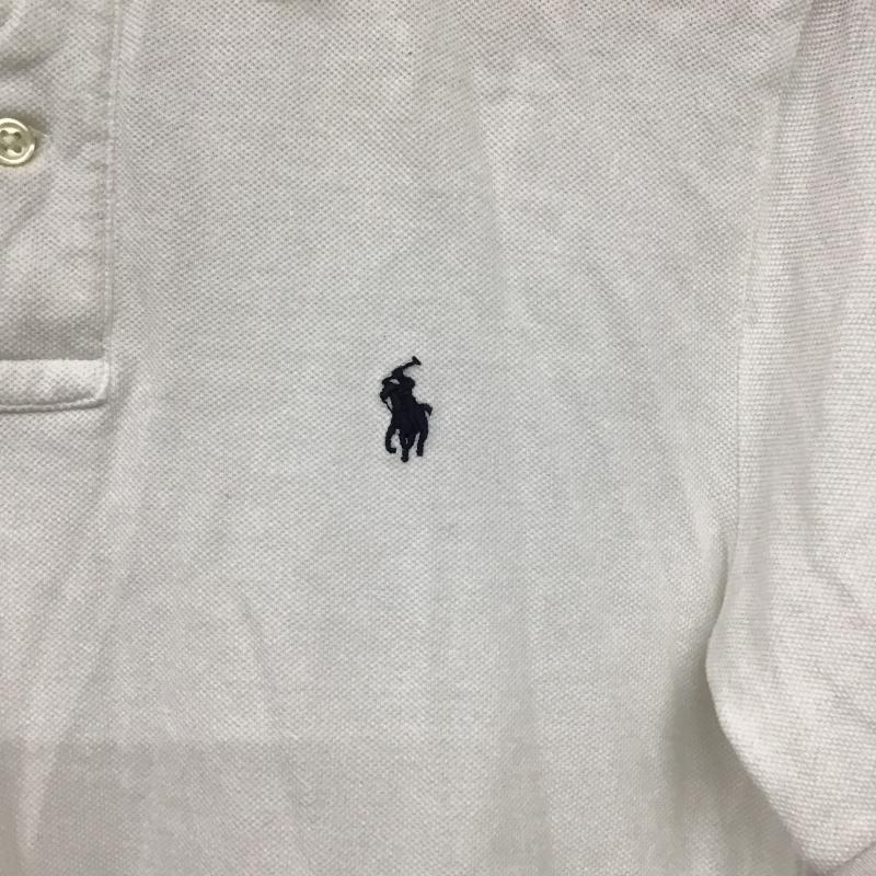 ポロバイラルフローレン Polo by RALPH LAUREN ポロシャツ 半袖 半袖ポロシャツ カラーシャツ 半袖カットソー M ロゴ、文字 白 / ホワイト / white レディース USED 古着 中古 10160041
