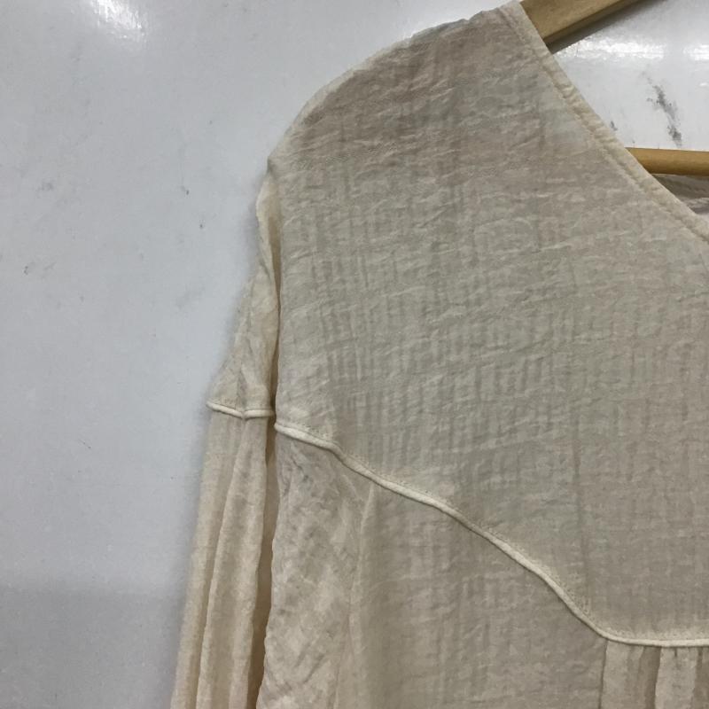 アーバンリサーチ URBAN RESEARCH ワンピース ロングスカート 長袖ロングワンピース フレアスカート FREE 無地 アイボリー / アイボリー / レディース USED 古着 中古 10160042
