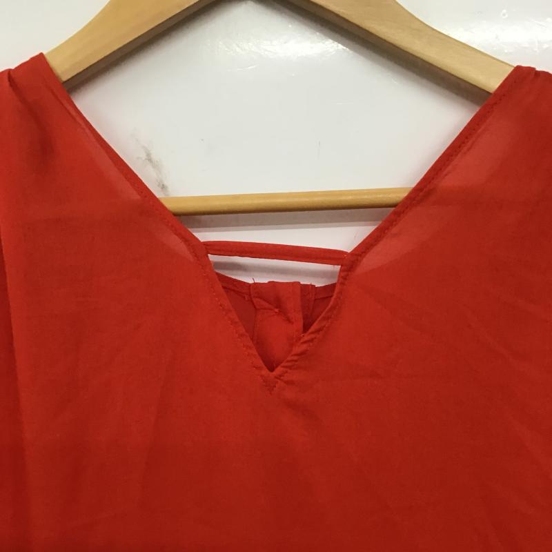 ローリーズファーム LOWRYS FARM ワンピース ロングスカート 半袖ロングワンピース FREE 無地 赤 / レッド / red レディース USED 古着 中古 10160043