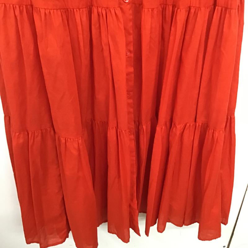 ローリーズファーム LOWRYS FARM ワンピース ロングスカート 半袖ロングワンピース FREE 無地 赤 / レッド / red レディース USED 古着 中古 10160043