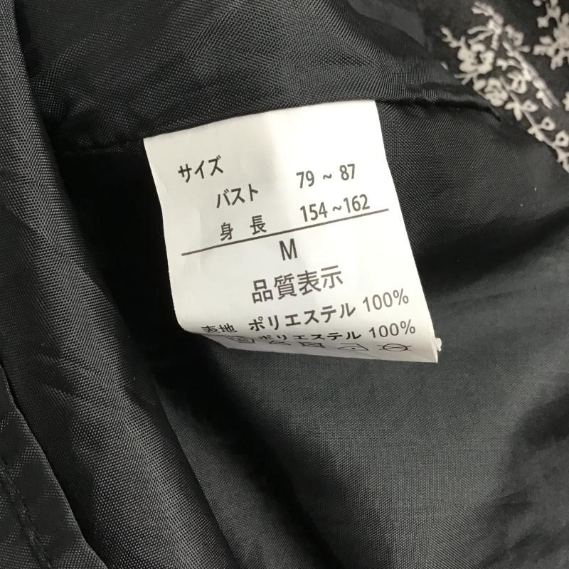 ダブルクローゼット w closet ワンピース ロングスカート 長袖ロングワンピース フレアスカート M プリント 黒 / ブラック / black X 白 / ホワイト / white レディース USED 古着 中古 10160044
