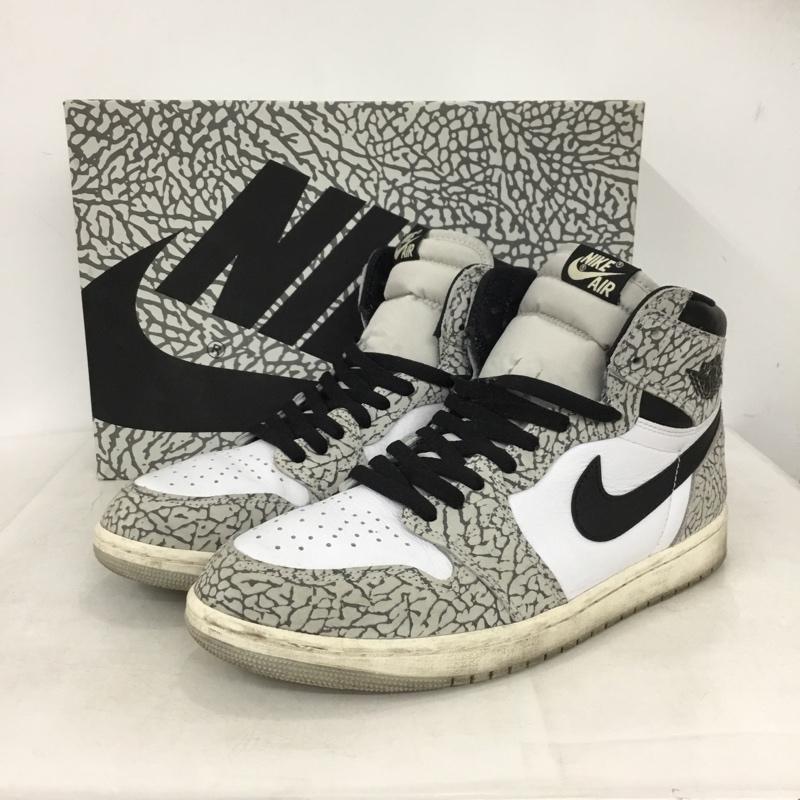 ナイキ NIKE スニーカー スニーカー DZ5485-052 AIR JORDAN 1 RETRO HIGH OG 28.5cm 箱有 28.5cm ロゴ、文字 白 / ホワイト / white X 黒 / ブラック / black X 灰 / グレー / gray メンズ USED 古着 中古 10160045
