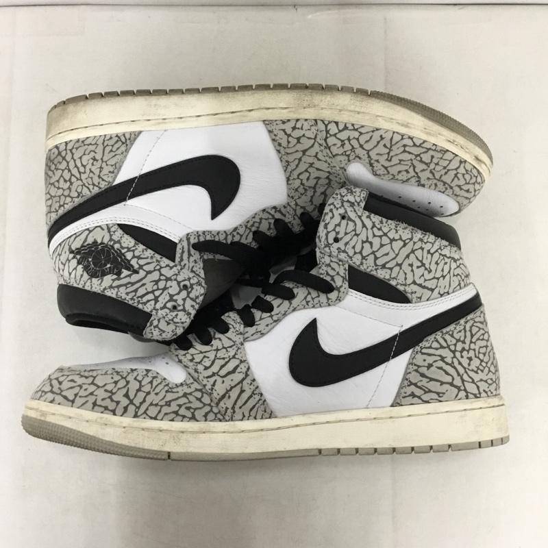 ナイキ NIKE スニーカー スニーカー DZ5485-052 AIR JORDAN 1 RETRO HIGH OG 28.5cm 箱有 28.5cm ロゴ、文字 白 / ホワイト / white X 黒 / ブラック / black X 灰 / グレー / gray メンズ USED 古着 中古 10160045