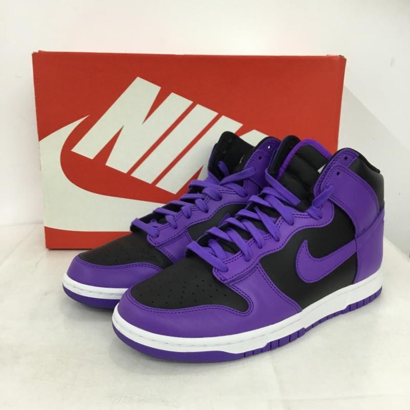 ナイキ NIKE スニーカー スニーカー DV0829-500 DUNK HI RETRO BTTYS 28cm 箱有 28.0cm ロゴ、文字 黒 / ブラック / black X 紫 / パープル / purple メンズ USED 古着 中古 10160046