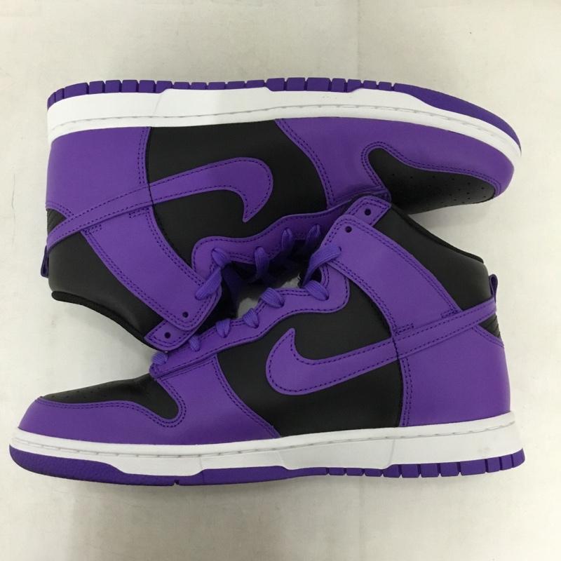ナイキ NIKE スニーカー スニーカー DV0829-500 DUNK HI RETRO BTTYS 28cm 箱有 28.0cm ロゴ、文字 黒 / ブラック / black X 紫 / パープル / purple メンズ USED 古着 中古 10160046