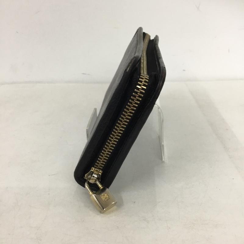 ロエベ LOEWE 財布 長財布 アナグラム ラウンドファスナー 箱有 ワンポイント 黒 / ブラック / black メンズ USED 古着 中古 10160057