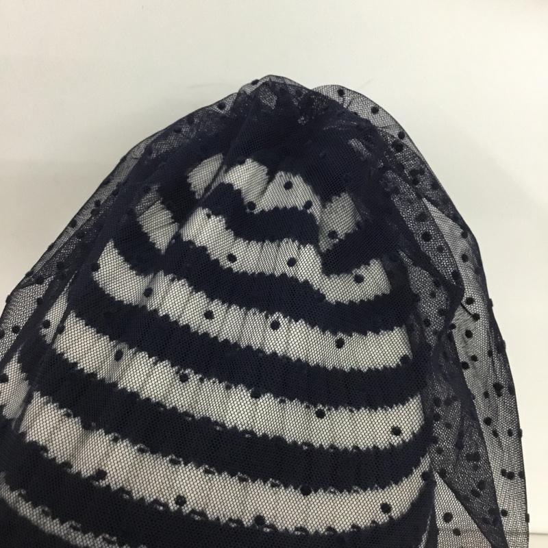 ニコアンド niko and... 帽子 キャップ NKO-617AZ チュール ビーニー FREE ボーダー柄 白 / ホワイト / white X 紺 / ネイビー / navy レディース USED 古着 中古 10160058